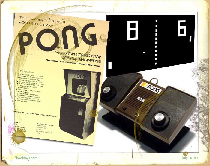 1972 Atari released Pong to the world